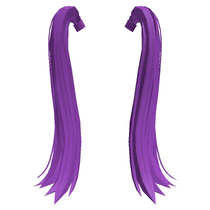 Purple Long Pigtail Hair Extensions