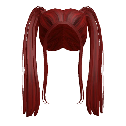 Red Popular High Shoulder Pigtails