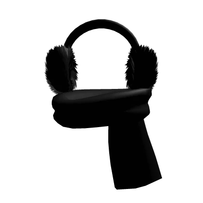 Black Winter Earmuffs + Scarf