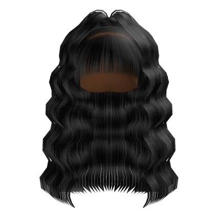 ⚜️• Crimped Half Up W/ Bangs (Black)