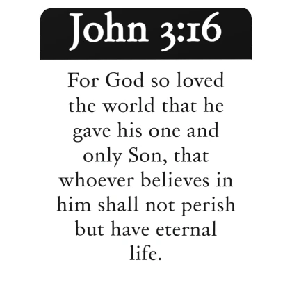 John 3:16 Bible Verse [Shoulder Version]Jesus
