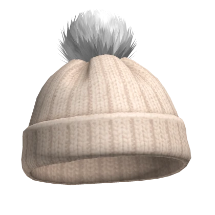 Biege Essential Winter Bobble Hat