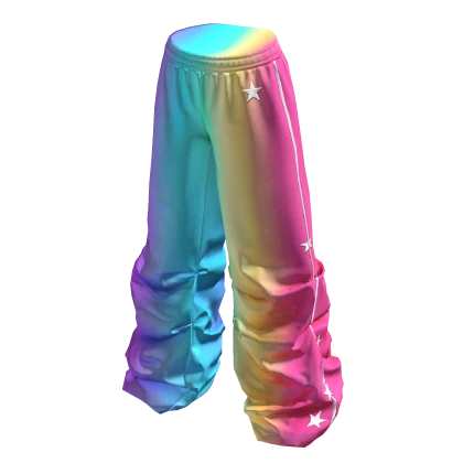 ✨ Baggy Rainbow Sweatpants Joggers w/ Folds