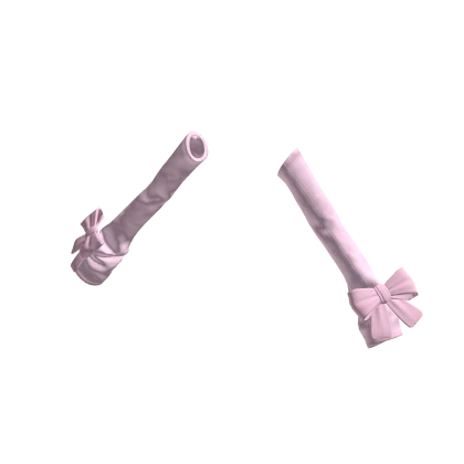 ♡ Light Pink Bow Arm Warmers