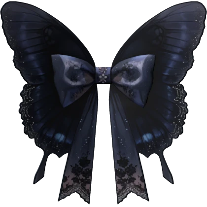 Dark Night Fairy Butterfly Wings with a Bow