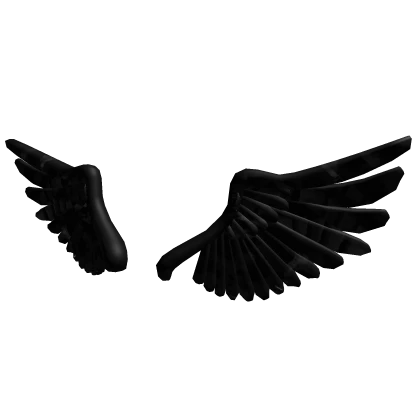 Black Sparkling Angel Wings | Addon