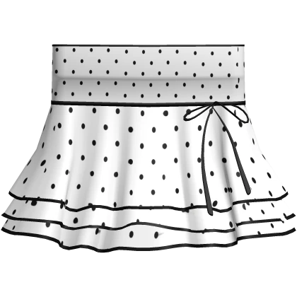 ♡ Pretty Polka Dot Blouse Top in White & Black