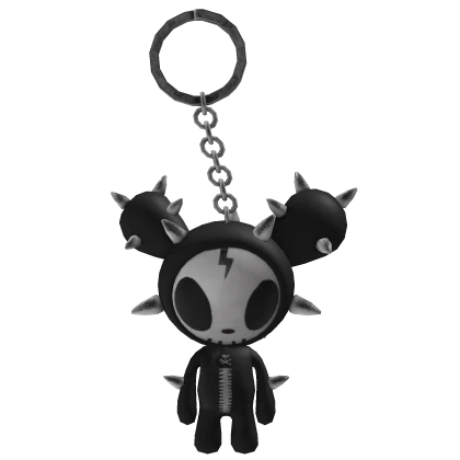 black y2k emo tokidoki keychain