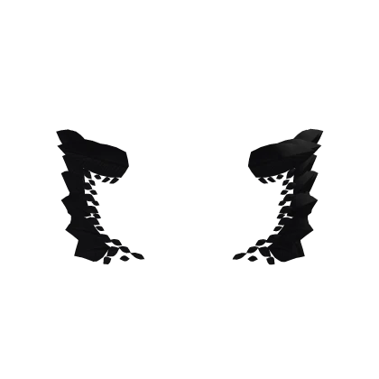 1.0 Face Eye Feathers - Black