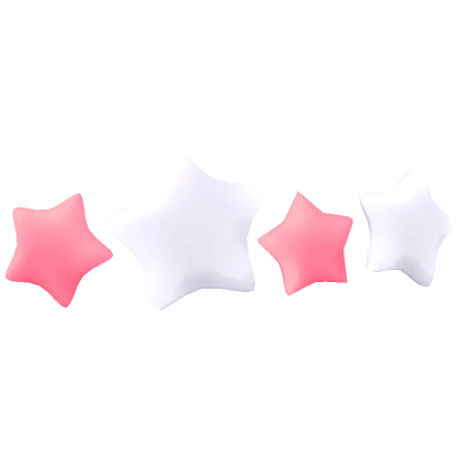 Jelly Pink & Silver Stars Hair Clip 