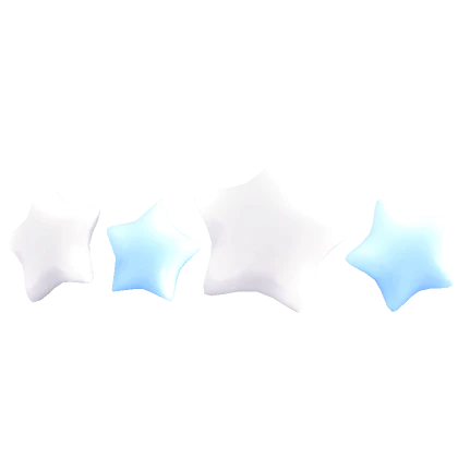 Jelly Blue & Silver Stars Hair Clip 