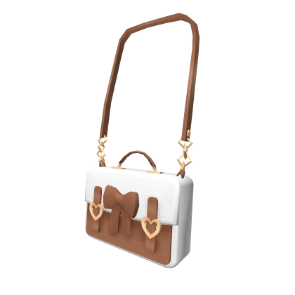 Cute Heart Purse Brown