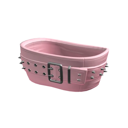 Y2K Spiked Pink Belt Tube Top