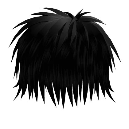 Black Spiky Messy Emo Punk Hair