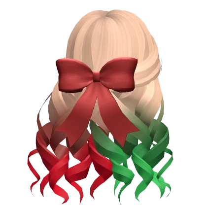 Christmas Blonde Hair w/ Bow