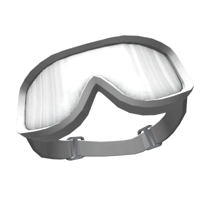 White Tilted Ski Goggles