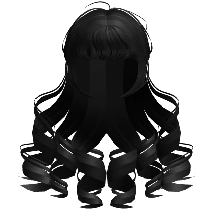 Adorable Curly Princess Hair in Black