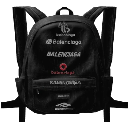 balenciaga multi-logo explorer backpack