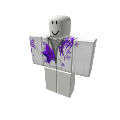 purple star y2k zip up