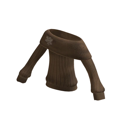 Diamond Snowflake Knit Sweater Brown