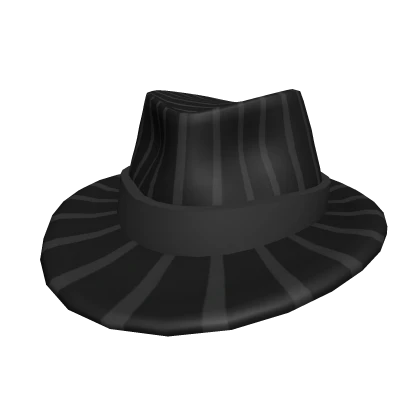 Mafioso's Striped Black Fedora