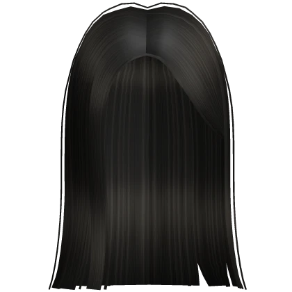 Mid Black Straight Popular Trendy Girl Hime Hair