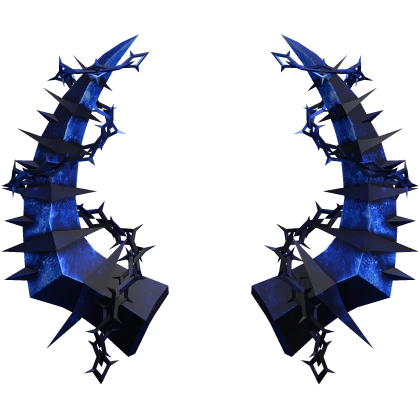 (⌛) DARK BLUE WICKED PUNK HORNS