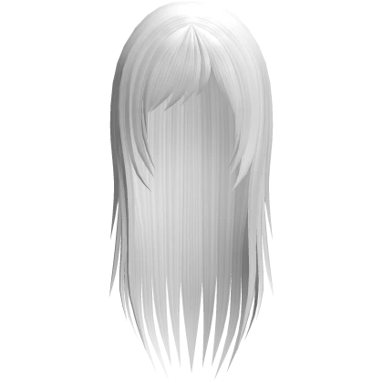 long straight wispy emo hair white