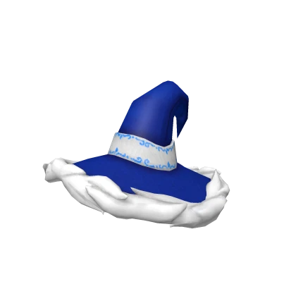 Blue Furry Witch Hat