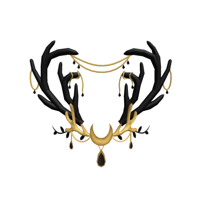 Celestial Antlers in black/gold