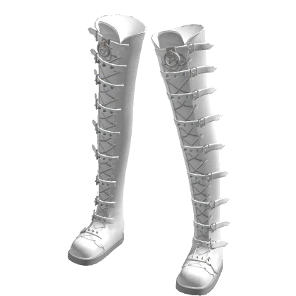 Cyber Boots White Emo Midnight Leg Warmers Y2K