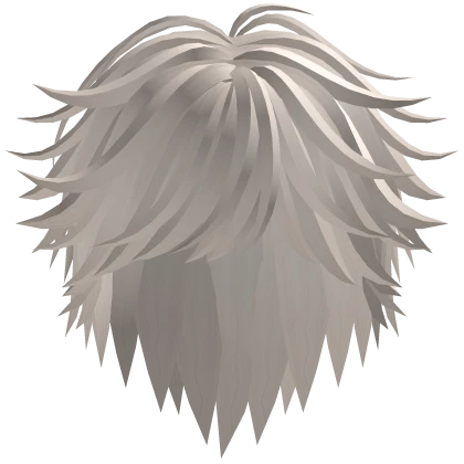 fluffy cute anime male hair in platinum