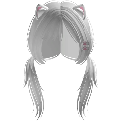 White Pigtails witch Kitty Ears ♡ 