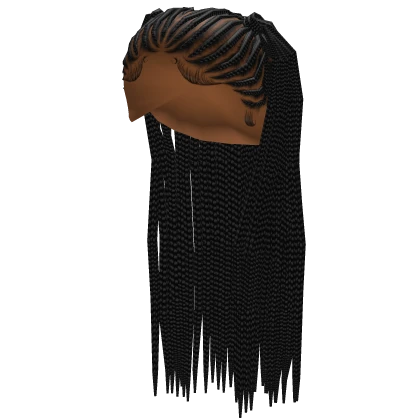 ⚜️• Fulani pigtails Braids (Black)