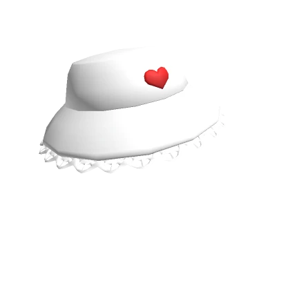 White Heart Hat