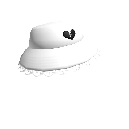 White Broken Heart Hat