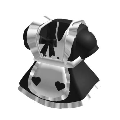 ♡ cutest heart maid dress [black]