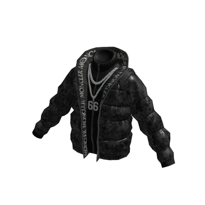 Black Monclizzy Jacket with chain 