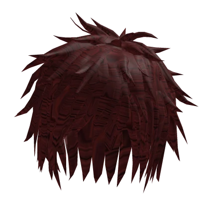 dark red spiky messy boy hair