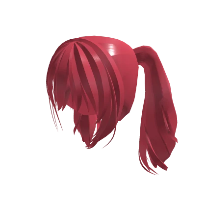 Miku Messy Twintails Hair red shine metallic