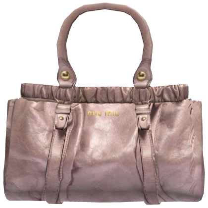 Pink Miu Vintage Chic Moto City Shoulder Bag