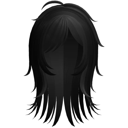 messy crazy anime hair black