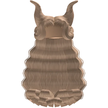 Wavy Hair with Horns and Bangs in Blonde