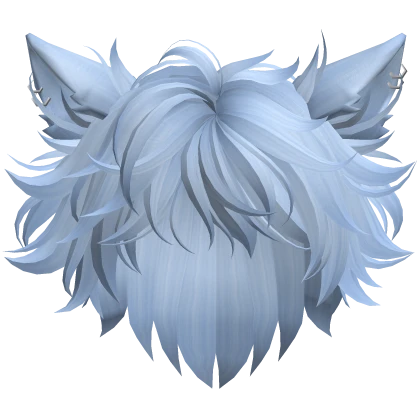 Generic Anime Hair w/ Cat Ears (Light Blue)