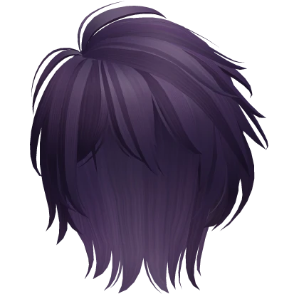 messy anime boy mullet (purple)