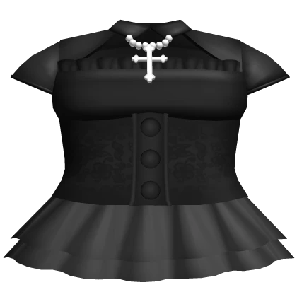 π€ gothic holy doll lace corset dress black