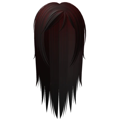 Long Wispy Emo Hair in Blood Red