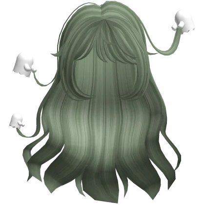 boo! zombie green ghost halloween cutesy long hair