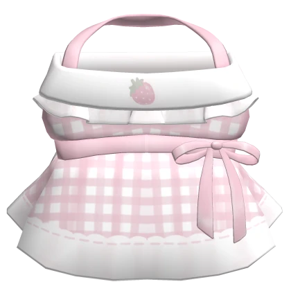 Pink Gingham Spring Cutesy Kawaii Strawberry Dress