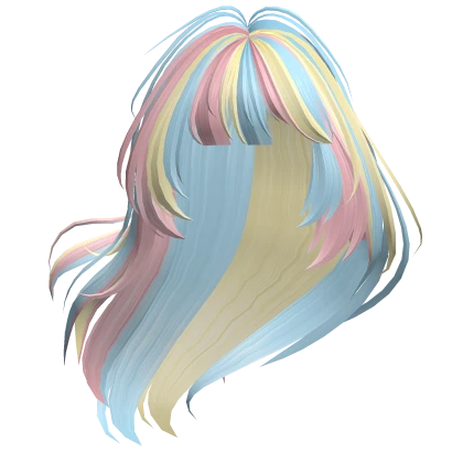 Windy Anime Girl Hair w/ Bangs (Birthday Confetti)